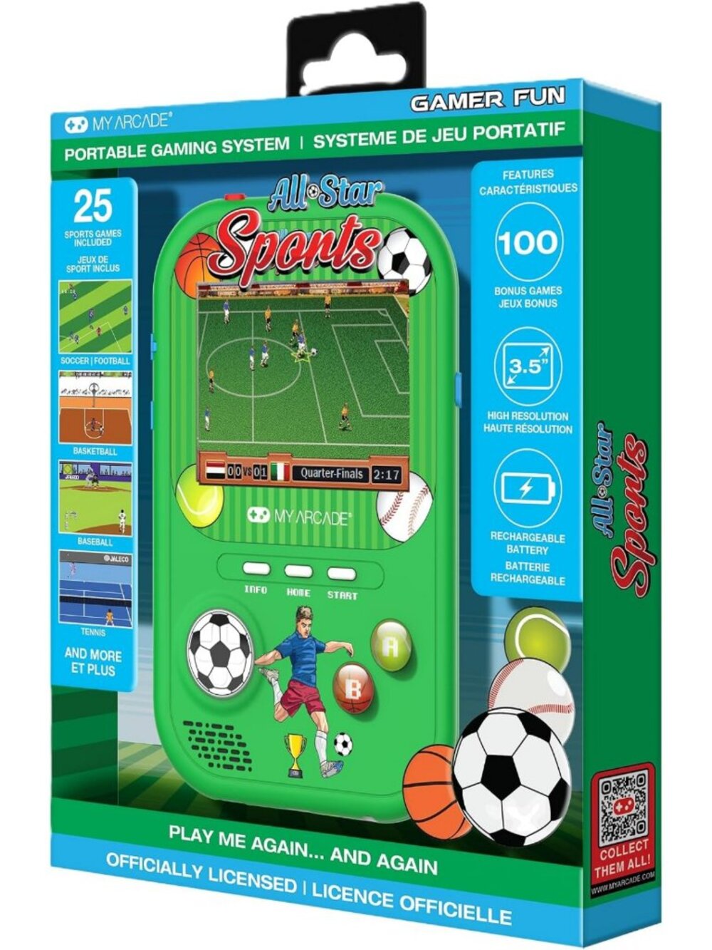 All Star Sports Arcade Game Console: 125 Fun Preloaded Games for Kids & Adults